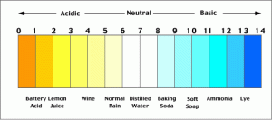 pH scale for testing soap